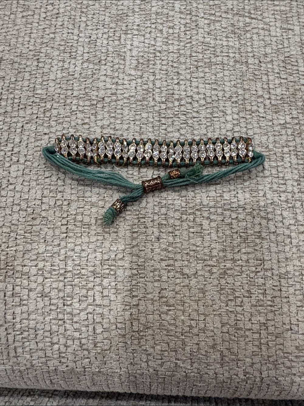 Sparkling Teal Crystal Strand Bracelet